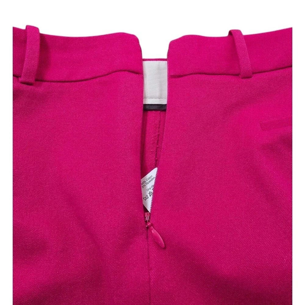 J. Crew Minnie Mid-Rise Tapered Leg Cropped Pants In Pink Sz 6